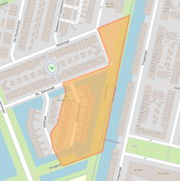 Kaart van postcodegebied 3404KA.