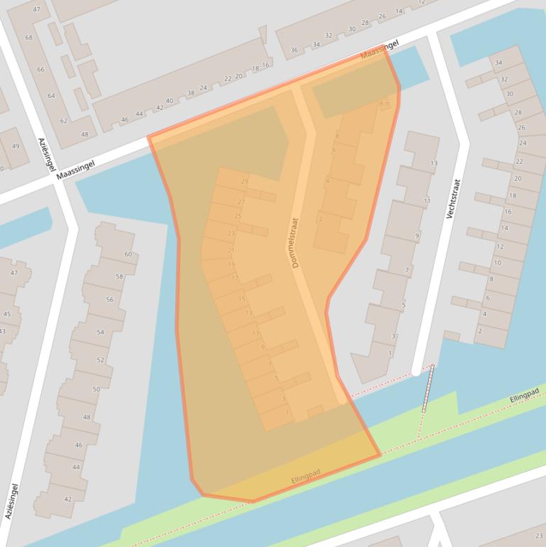 Kaart van postcodegebied 3404KD.