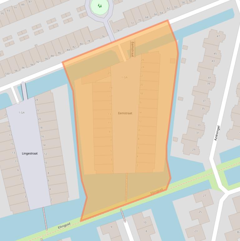 Kaart van postcodegebied 3404KE.