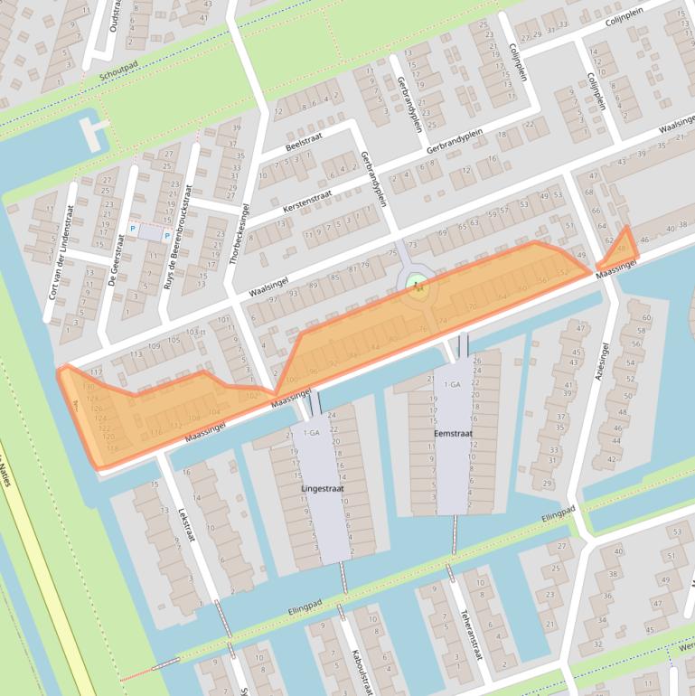 Kaart van postcodegebied 3404KJ.