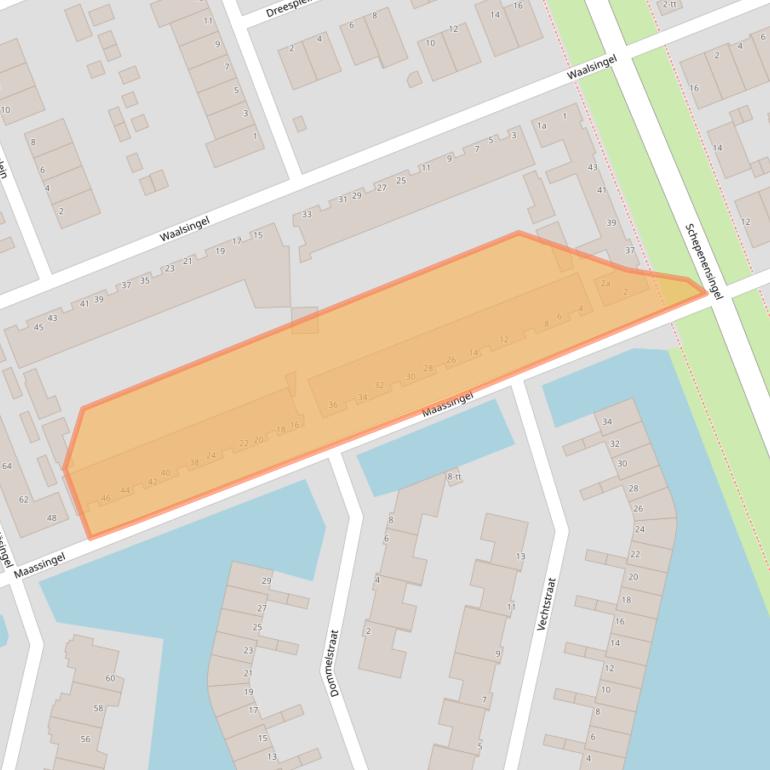 Kaart van postcodegebied 3404KK.