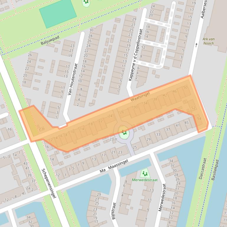 Kaart van postcodegebied 3404KM.
