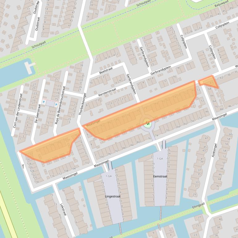 Kaart van postcodegebied 3404KP.