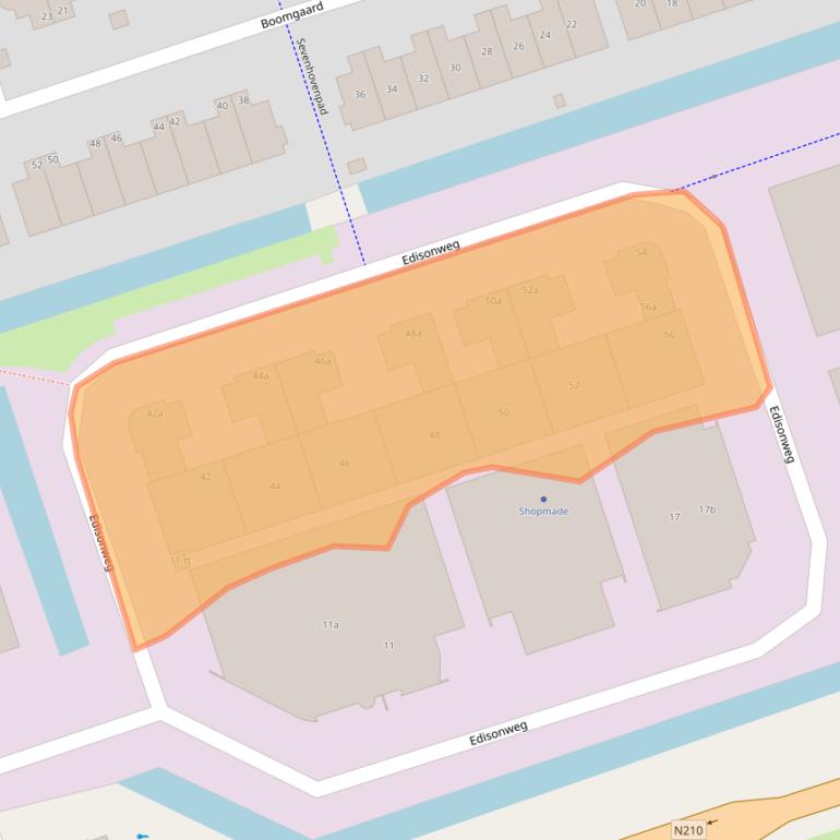 Kaart van postcodegebied 3404LD.