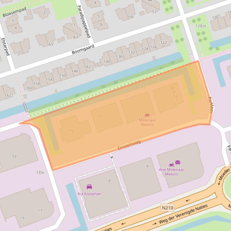 Kaart van postcodegebied 3404LE.