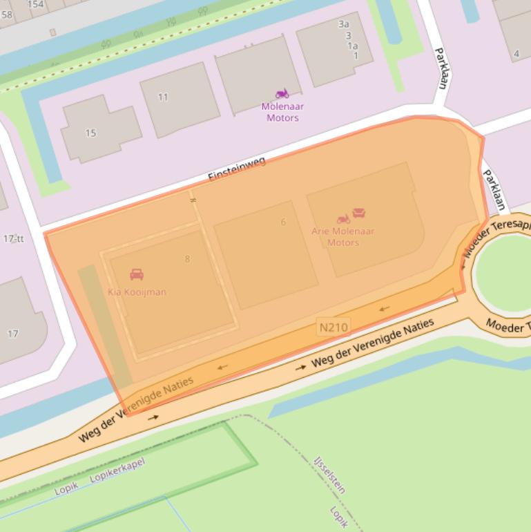 Kaart van postcodegebied 3404LK.