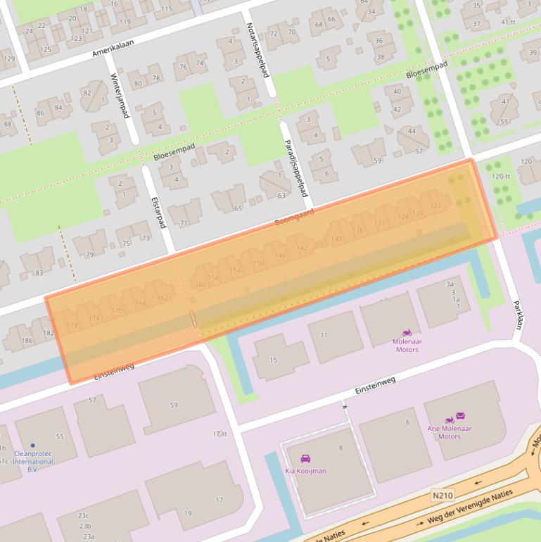 Kaart van postcodegebied 3404TA.