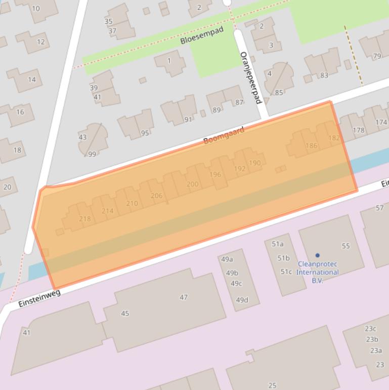 Kaart van postcodegebied 3404TB.