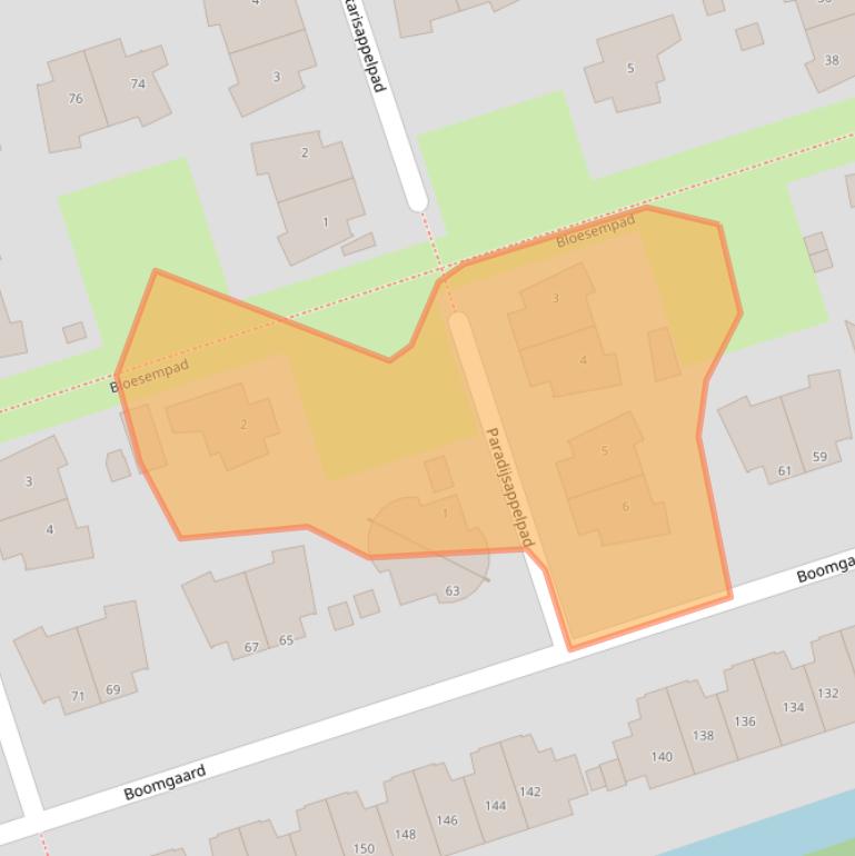 Kaart van postcodegebied 3404TC.