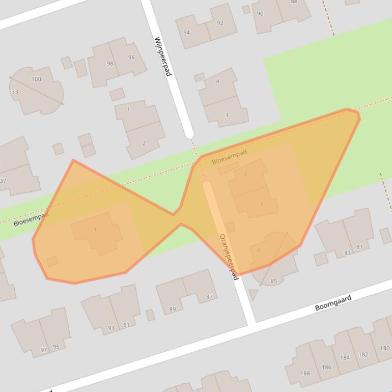 Kaart van postcodegebied 3404TE.