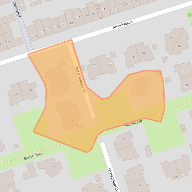 Kaart van postcodegebied 3404TJ.