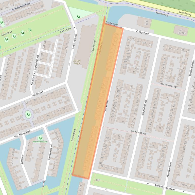 Kaart van postcodegebied 3404VP.