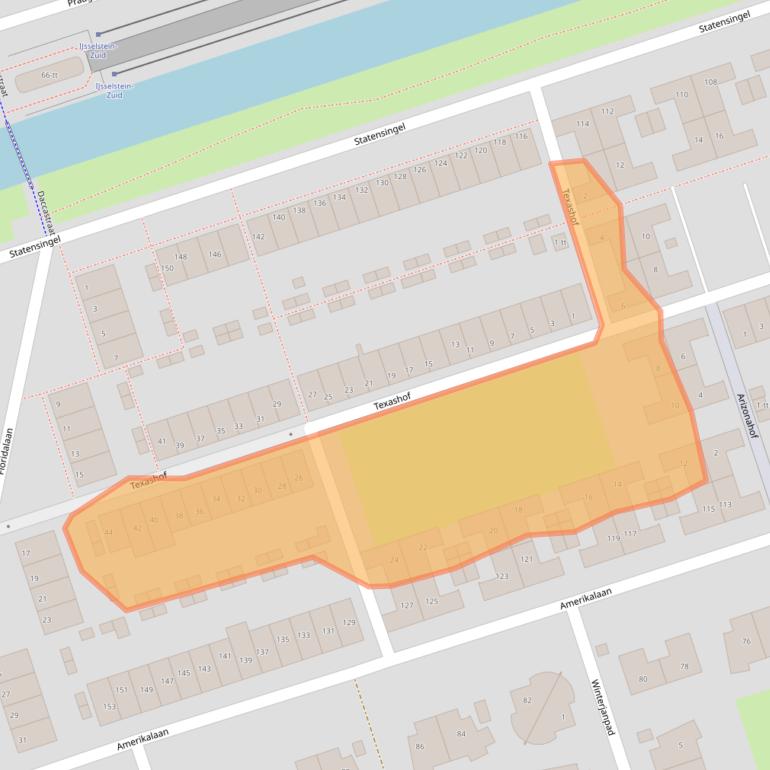 Kaart van postcodegebied 3404WS.