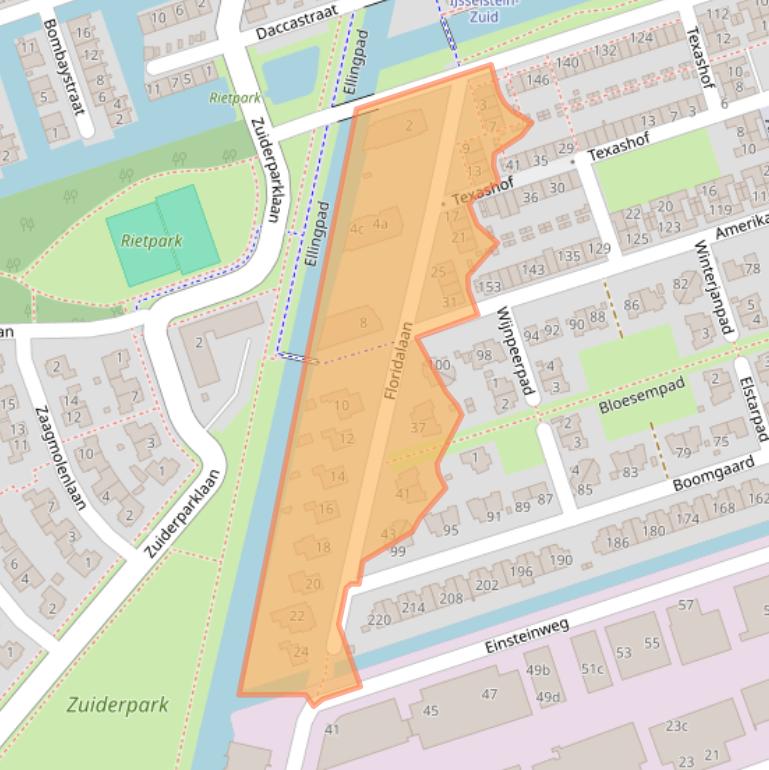 Kaart van postcodegebied 3404WV.