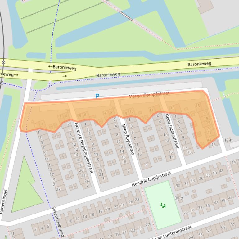 Kaart van postcodegebied 3404XE.