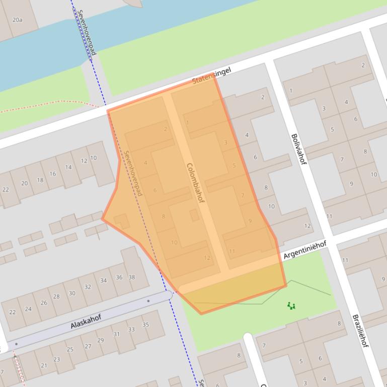 Kaart van postcodegebied 3404ZR.
