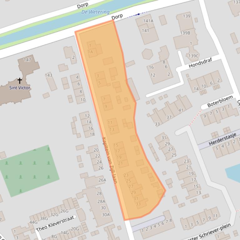 Kaart van postcodegebied 3405AA.