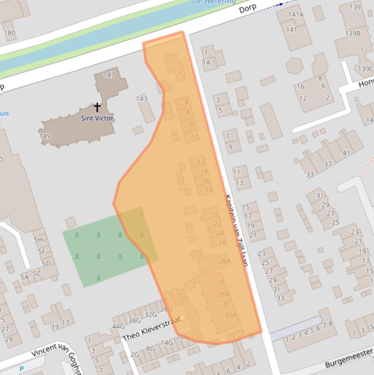 Kaart van postcodegebied 3405AD.