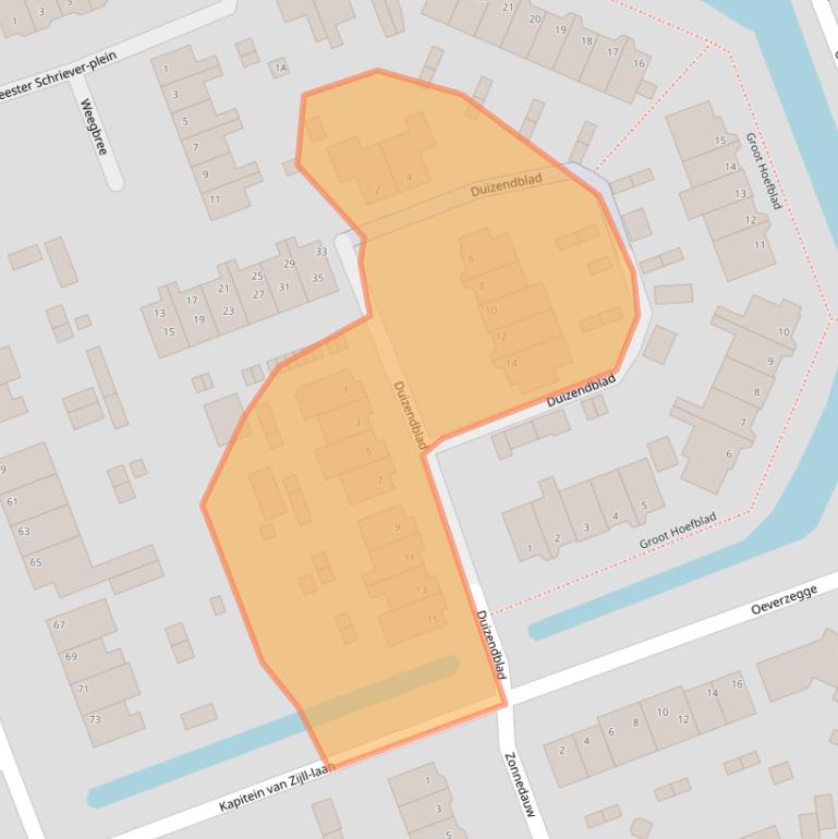 Kaart van postcodegebied 3405AR.