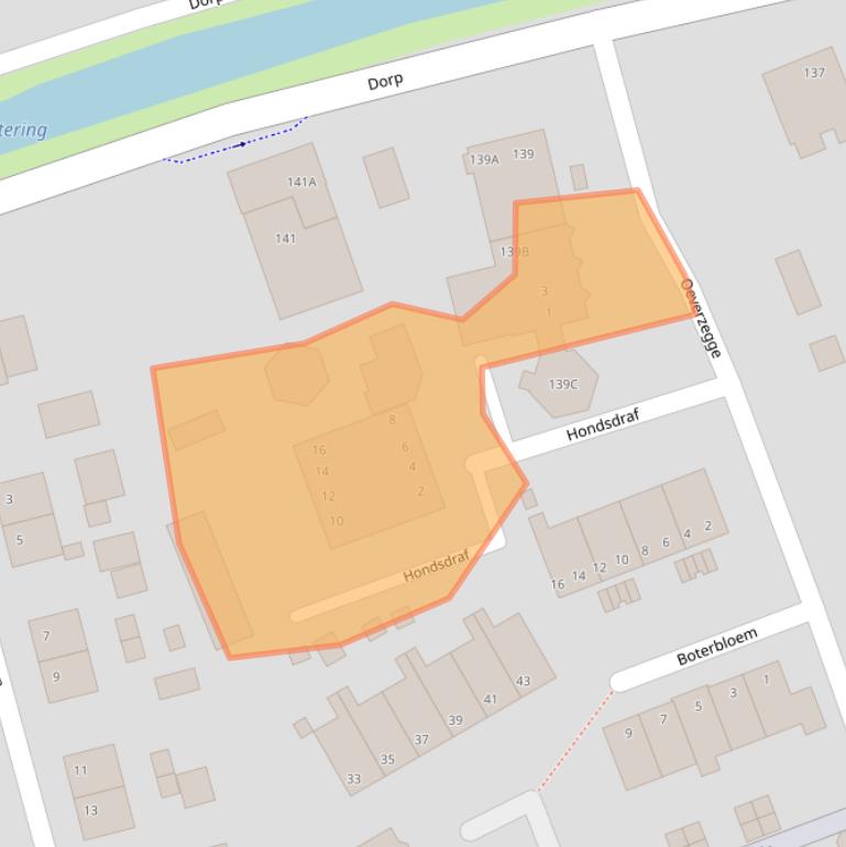 Kaart van postcodegebied 3405AX.