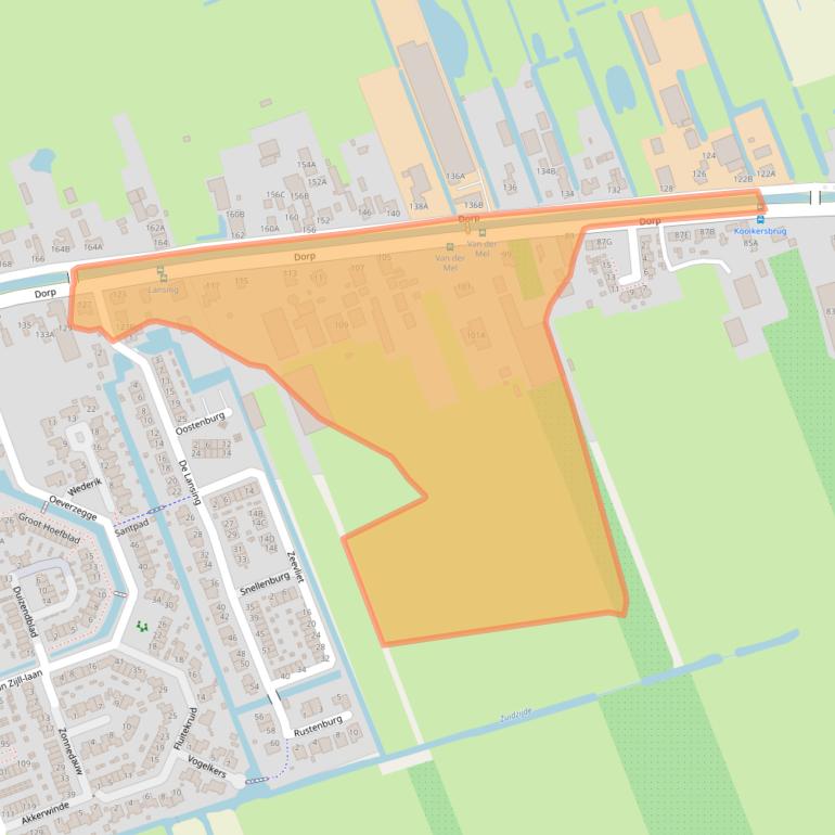 Kaart van postcodegebied 3405BB.