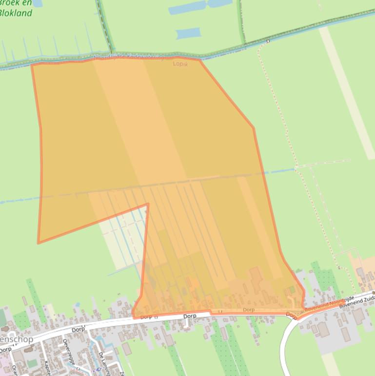 Kaart van postcodegebied 3405BG.