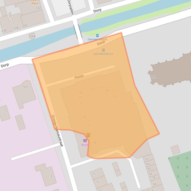 Kaart van postcodegebied 3405BM.