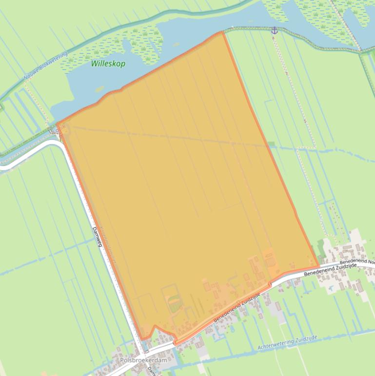 Kaart van postcodegebied 3405CE.