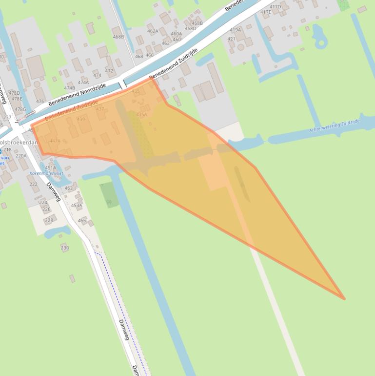 Kaart van postcodegebied 3405CR.