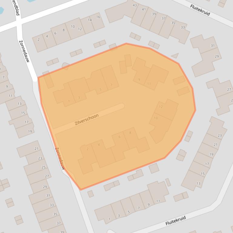 Kaart van postcodegebied 3405DD.