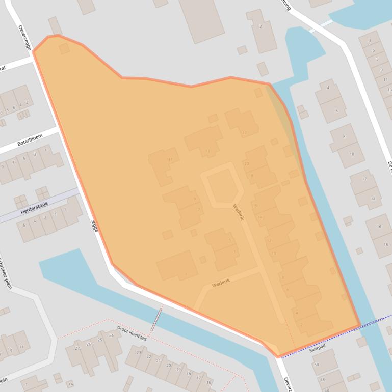 Kaart van postcodegebied 3405DK.