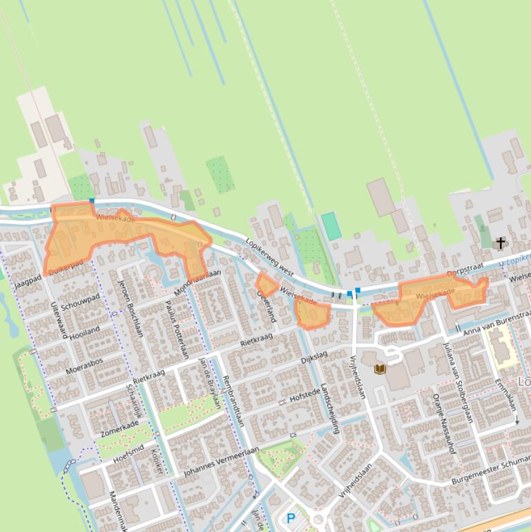 Kaart van postcodegebied 3411AB.