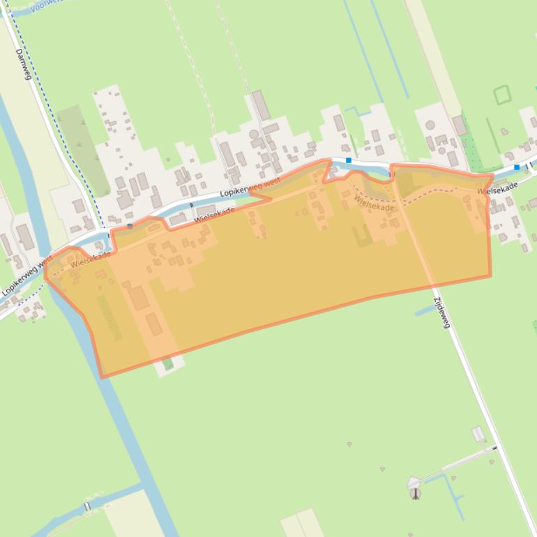 Kaart van postcodegebied 3411AD.