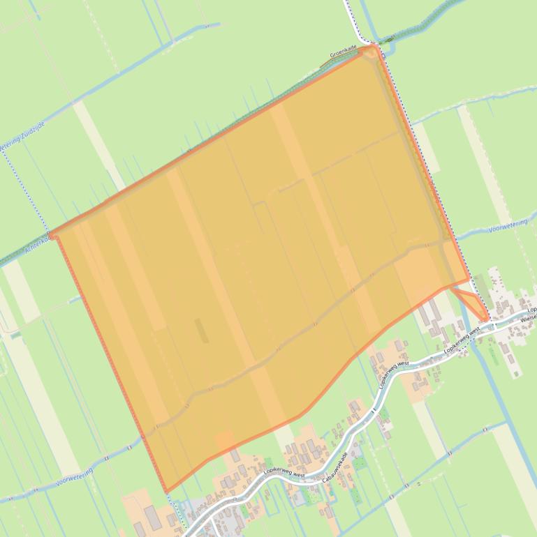 Kaart van postcodegebied 3411AW.