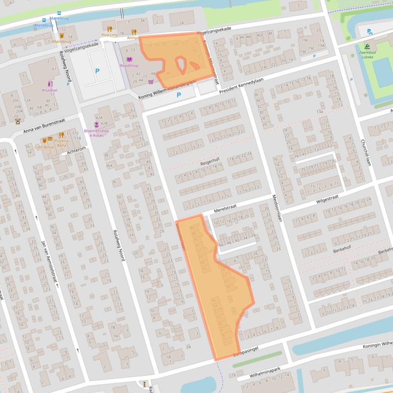 Kaart van postcodegebied 3411BE.