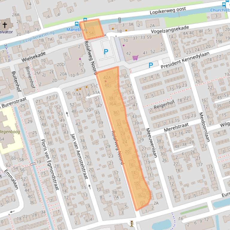 Kaart van postcodegebied 3411BK.