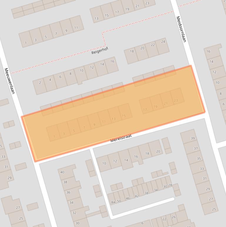 Kaart van postcodegebied 3411BN.