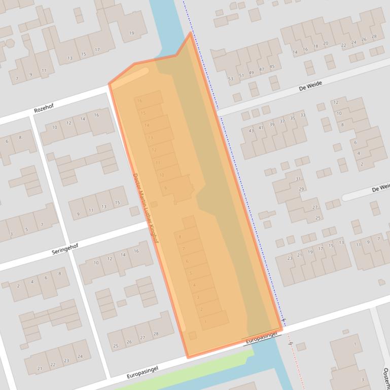 Kaart van postcodegebied 3411CD.