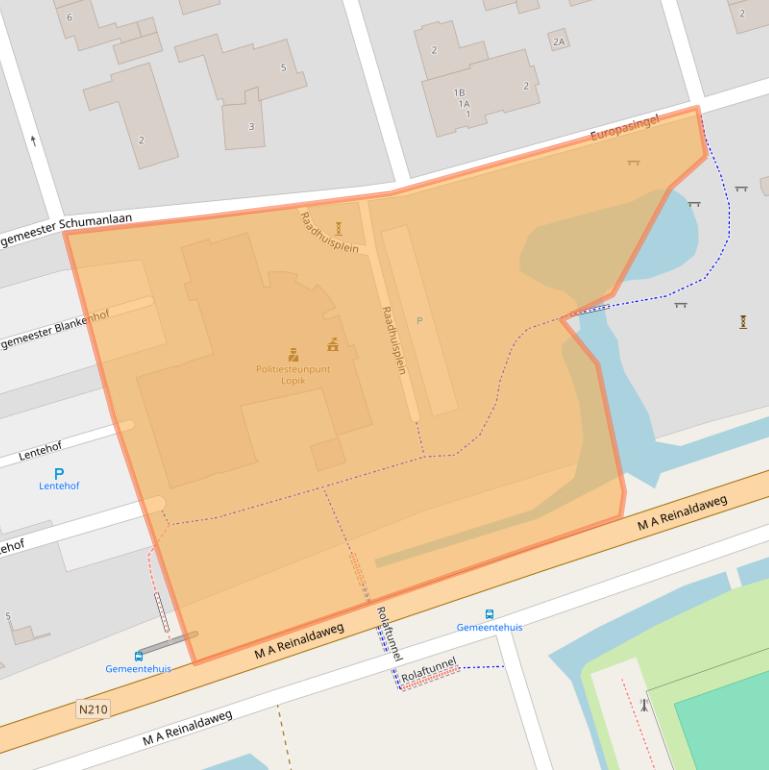 Kaart van postcodegebied 3411CH.