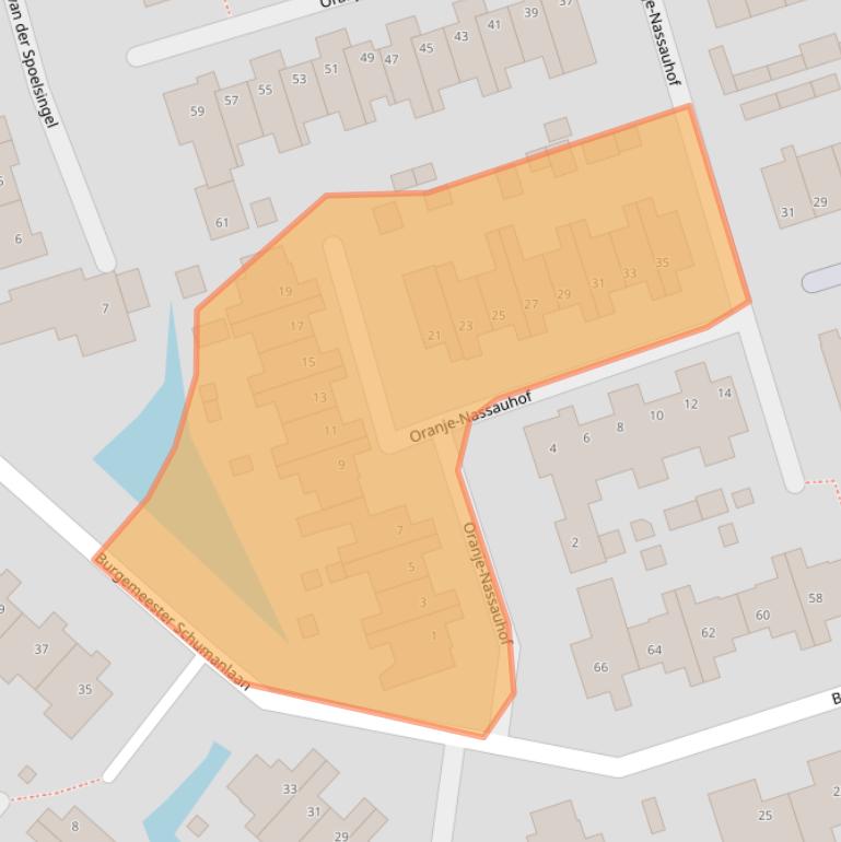 Kaart van postcodegebied 3411DC.