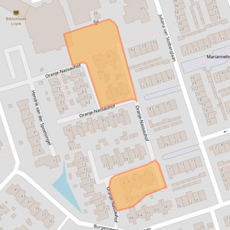 Kaart van postcodegebied 3411DG.