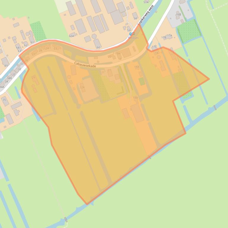 Kaart van postcodegebied 3411EB.