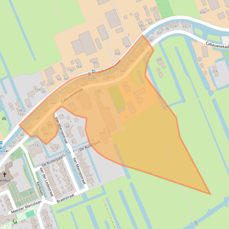 Kaart van postcodegebied 3411EC.