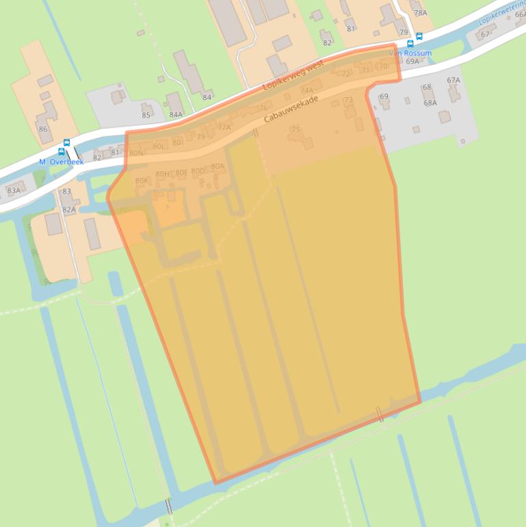 Kaart van postcodegebied 3411EE.