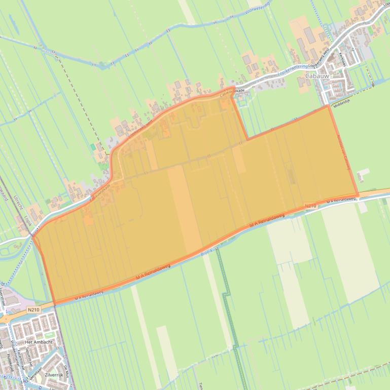 Kaart van postcodegebied 3411EG.