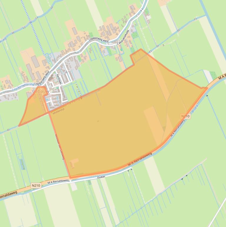 Kaart van postcodegebied 3411EH.