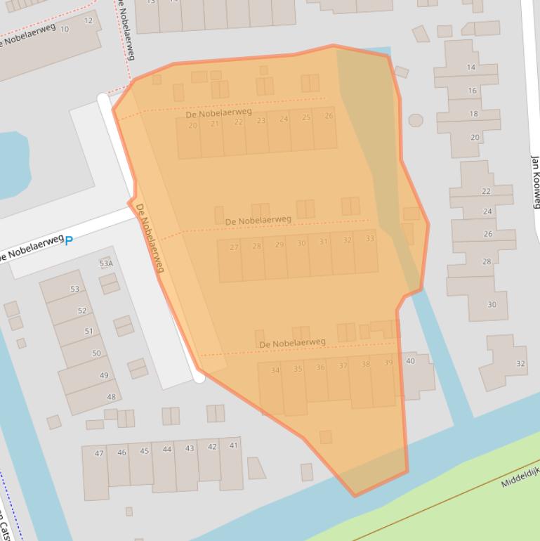 Kaart van postcodegebied 3411EK.