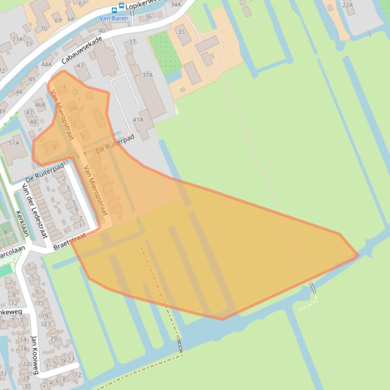 Kaart van postcodegebied 3411ET.