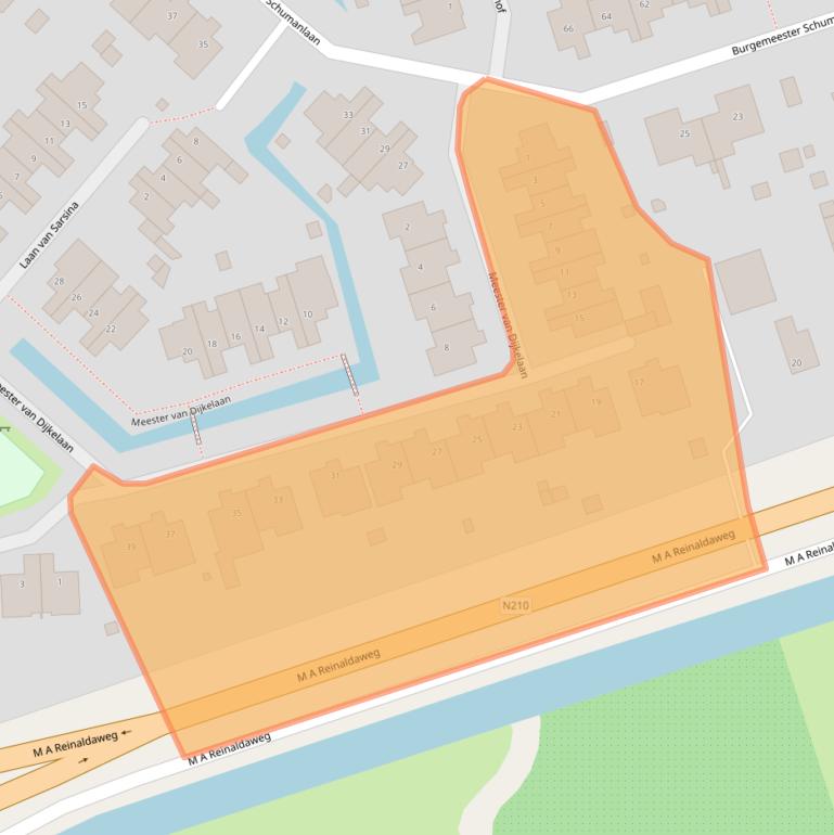 Kaart van postcodegebied 3411GA.