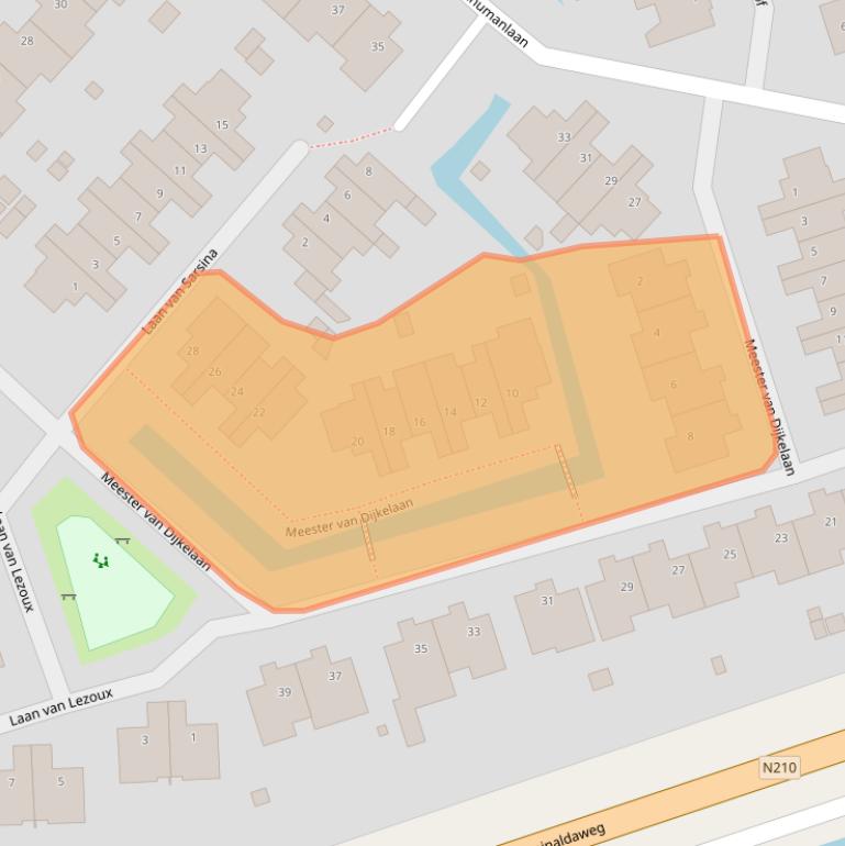 Kaart van postcodegebied 3411GB.